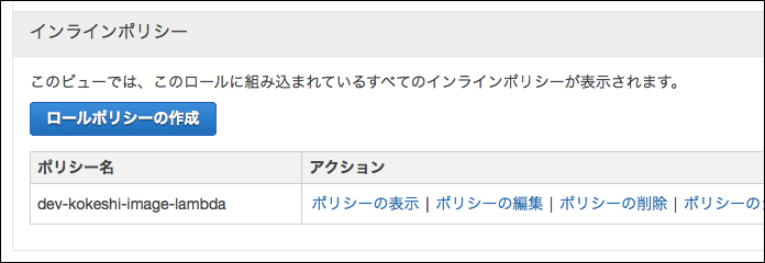 IAM Role Policy
